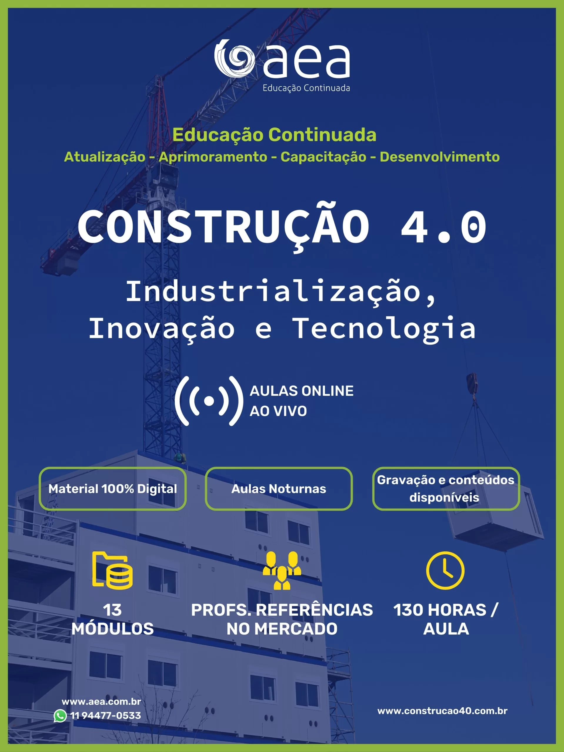 Curso Construção 4.0 - Industrialização, Inovação e Tecnologia